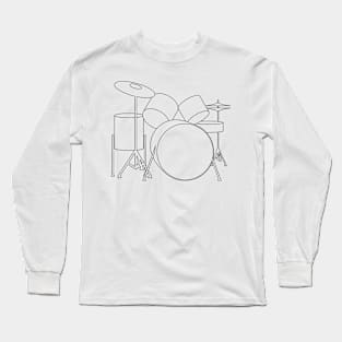 Drums Drummer Drumkit Long Sleeve T-Shirt